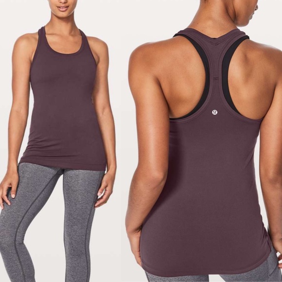 lululemon athletica Tops - Lululemon Cool Racerback II Nulu Black Cherry A399